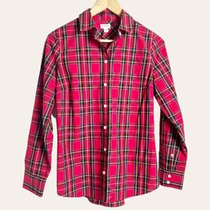 J. Crew Red Plaid Button Down Shirt